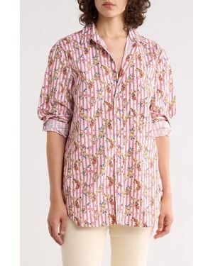 Frank & Eileen Relaxed Fit Cotton Button-Up Shirt - Pink