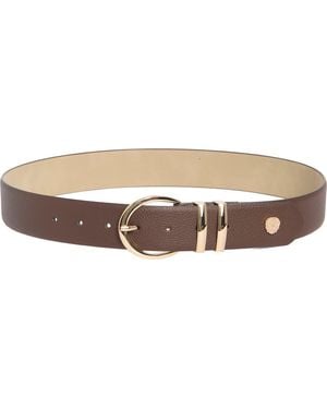 Vince Camuto Classic Pebbled Belt - Brown
