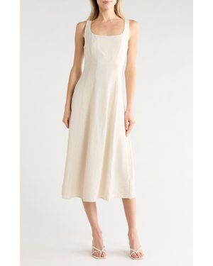 Current/Elliott Sleeveless A-Line Midi Dress - White