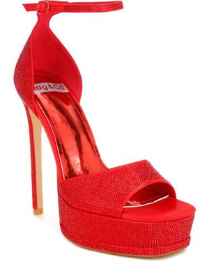 Rag & Co Alaya Platform Sandal - Red