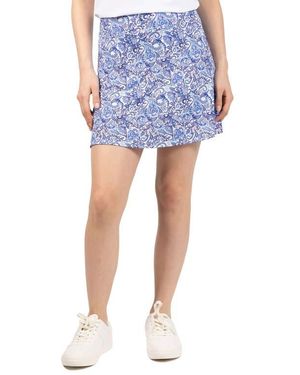 Tailorbyrd Paisley Print Performance Skort - Blue