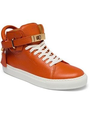 Buscemi 100Mm High Top Sneaker - Orange