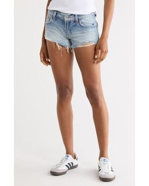 Lucky Brand Festival Low Rise Denim Shorts - Blue