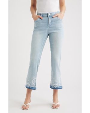 Wit & Wisdom Bennett High Waist Ankle Barely Bootcut Jeans - Blue