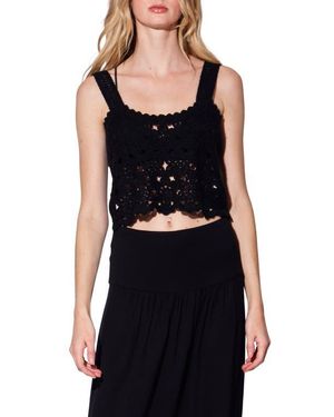 Walter Baker Beverly Crochet Tank - Black