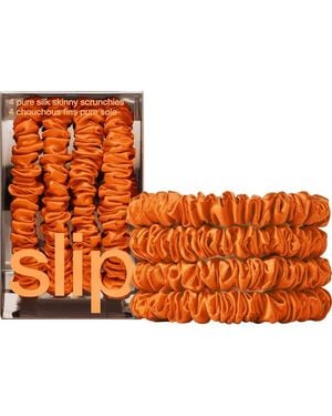 Slip Pure Silk Skinny Scrunchies - Orange