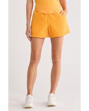90 Degrees Varsity Vault Fleece Shorts - Orange