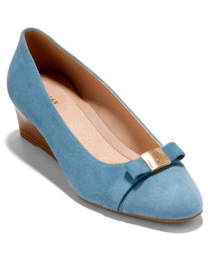 Cole Haan Malta Bow Wedge Pump - Blue