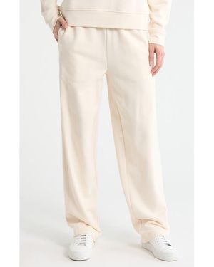 Vince Cotton Wide Leg Sweatpants - Natural
