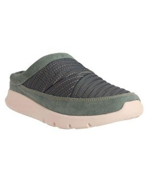 Revitalign Basin Quilted Leather Clog - Gray