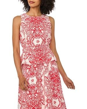 Ted Baker Belted Peplum Top - Red