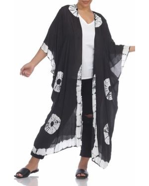 Boho Me Tie Dye Cover-Up Kaftan - Black