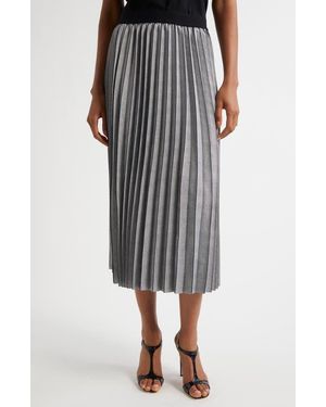 Reiss Nova Pleated Midi Skirt - Black
