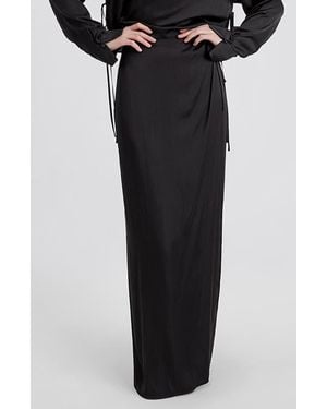 Solid & Striped The Leau Wrap Maxi Skirt - Black