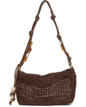 Sam Edelman Ellina Beaded Shoulder Bag - Brown