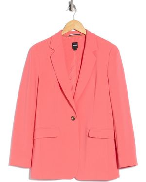 BOSS Jocaluah One-Button Blazer - Pink