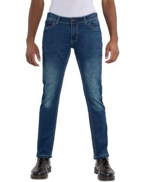 Xray Jeans Saddle Stitch Stretch Straight Leg Jeans - Blue