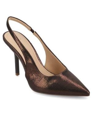 Journee Collection Elenny Slingback Stiletto Pump - Brown
