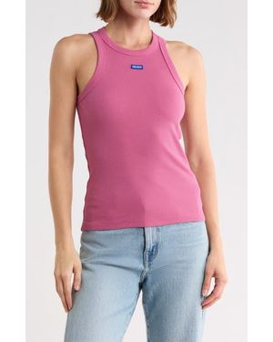 BOSS Easy Logo Rib Tank - Red
