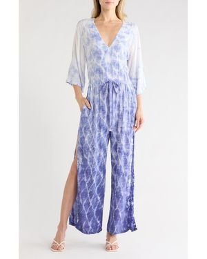 Young Fabulous & Broke Kahala Wide Leg Jumpsuit - Blue