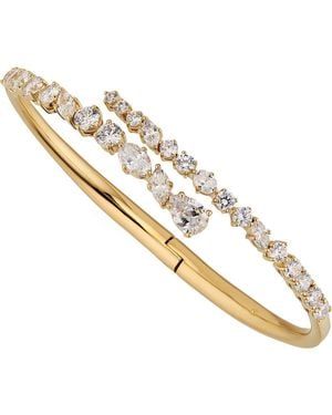 Nadri Flutter Cubic Zirconia Bypass Bracelet - Metallic
