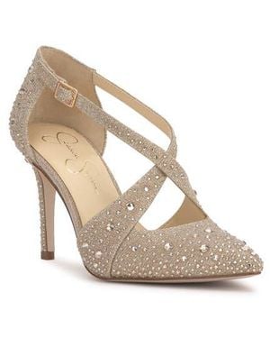 Jessica Simpson Accile Rhinestone Cluster Pump - Natural