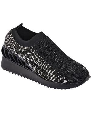 Lady Couture Laser Cut Sneakers With Rhinestones – Women’s Fashion Flat Shoes - View #6