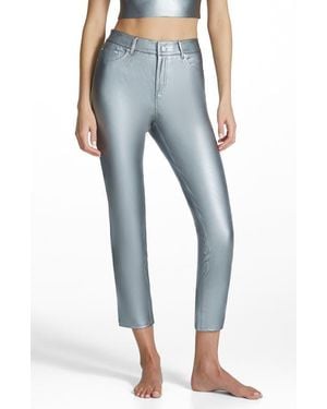 Commando Faux Leather Five-Pocket Pants - Blue