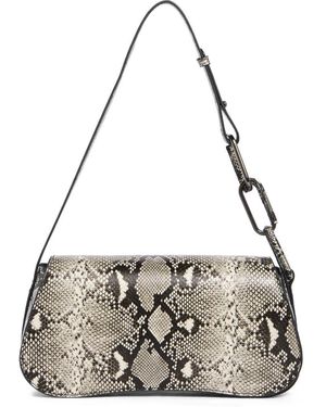 BCBGMAXAZRIA Asymmetrical Faux Leather Hobo Bag - Metallic