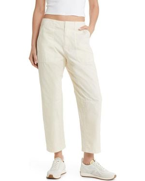 Rag & Bone Leyton Crop Cotton Work Pants - Natural