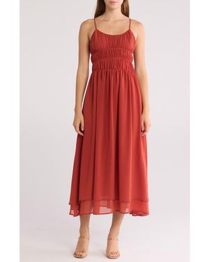 Wishlist Mesh Tiered Midi Dress