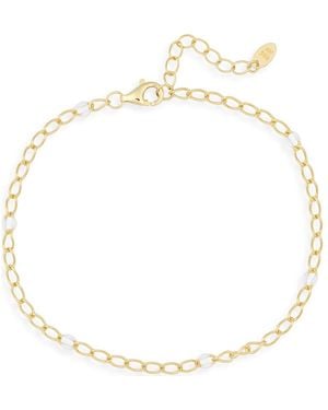 Argento Vivo Enamel Link Chain Bracelet - Metallic