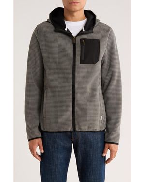 Rainforest Alpine Texture Fleece Hoodie - Black