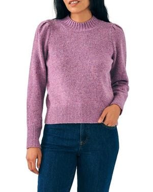 Faherty Boone Merino Wool & Alpaca Blend Sweater - Purple