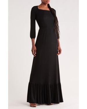Go Couture Long Sleeve Maxi Dress - Black