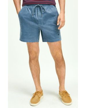 Brooks Brothers Stretch Cotton Corduroy Shorts - Blue