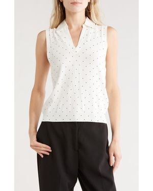 French Connection Mixed Media Sweater Vest - White