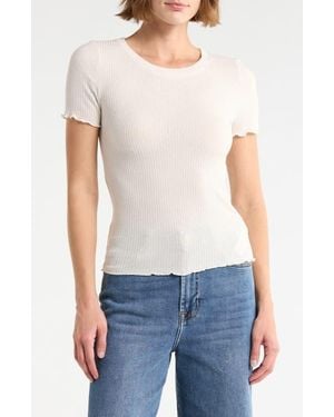 Splendid Joey Short Sleeve Sweater - Natural