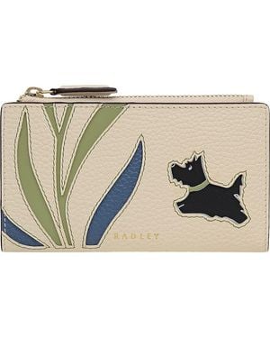 Radley Among The Trees Medium Zip Top Leather Bifold Wallet - Blue