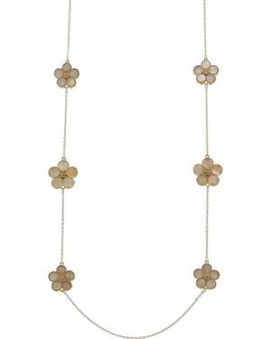 Juvell Flower Station Necklace - White