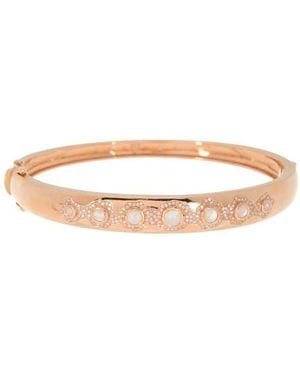 Meira T Moonstone Diamond Bangle Bracelet - Pink