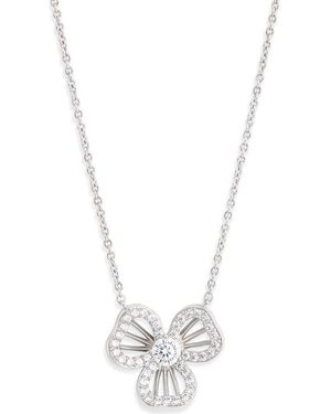 Nadri Bella Open Petal Pendant Necklace - Metallic