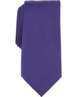 Savile Row Solid Satin Tie - Purple