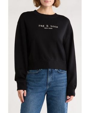 Rag & Bone Logo Terry Sweatshirt - Black