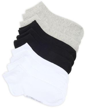 Vince Camuto 10-Pack Assorted Solids Quarter Crew Socks - Black