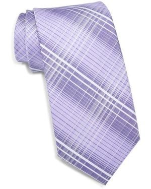 Calvin Klein Nelson Plaid Tie - Purple