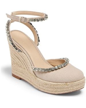 Cinq À Sept Jeanne Crystal Espadrille Wedge - Metallic