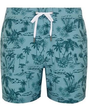 Onia Stretch Volley Swim Trunks - Green