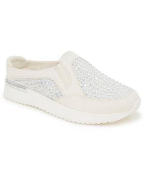 Kenneth Cole Cameron Rhinestone Sneaker Mule - White