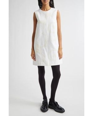 Marimekko Hahmo Unikko Jacquard Faille Shift Dress - White